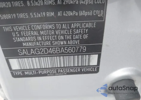 2011 Land Rover Lr4 Hse из США, поврежденный, VIN SALAG2D46BA560779